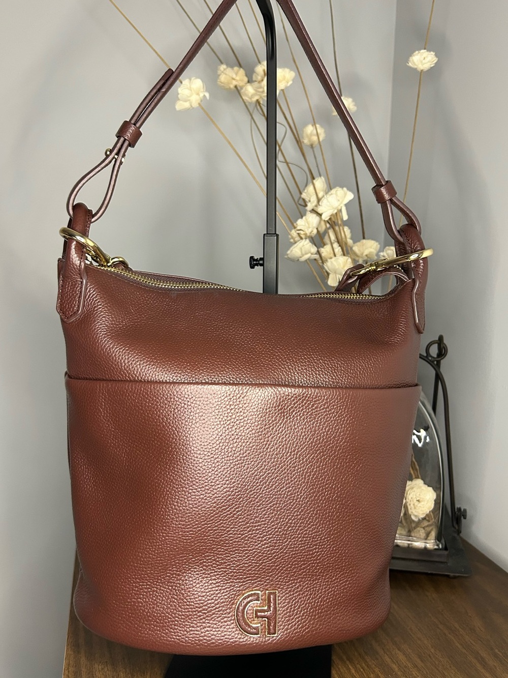 Cole Haan NWOT Essential Soft Leather Bucket Bag